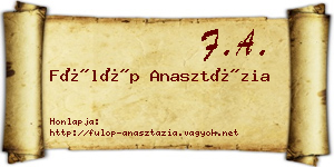 Fülöp Anasztázia névjegykártya