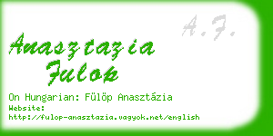 anasztazia fulop business card